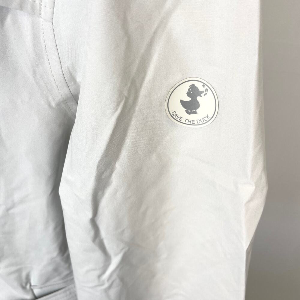 Save The Duck Pro Tech Belted Double Breasted Trench Coat In White Size XXL New - Picture 7 of 16